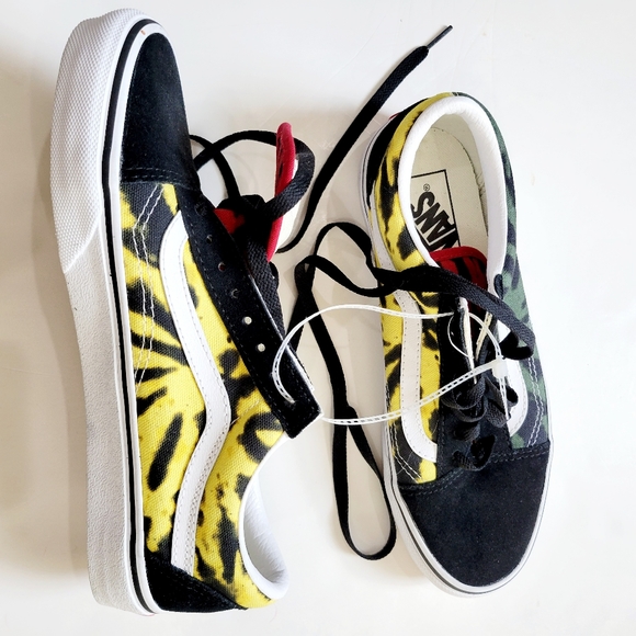 New Vans Tiedye  Black Dark Green and Yellow - Picture 5 of 7